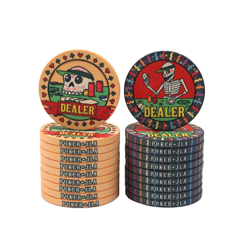 Pulsante del mazziere di poker in ceramica